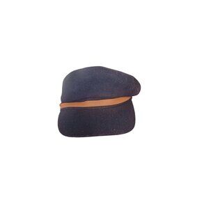 Universal‎ Thread Navy Newsboy Cap With Tan Faux Leather Band